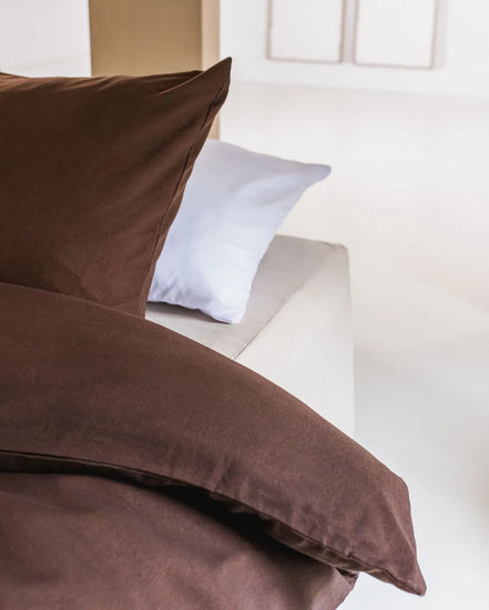 Bruin beddengoed chocolade bruin Egyptisch katoen