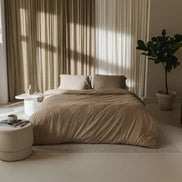 100% Egyptisch katoen 400TC dekbedovertrek beige