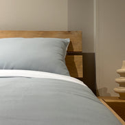 100% Egyptisch katoen 400TC dekbedovertrek blauw - wit