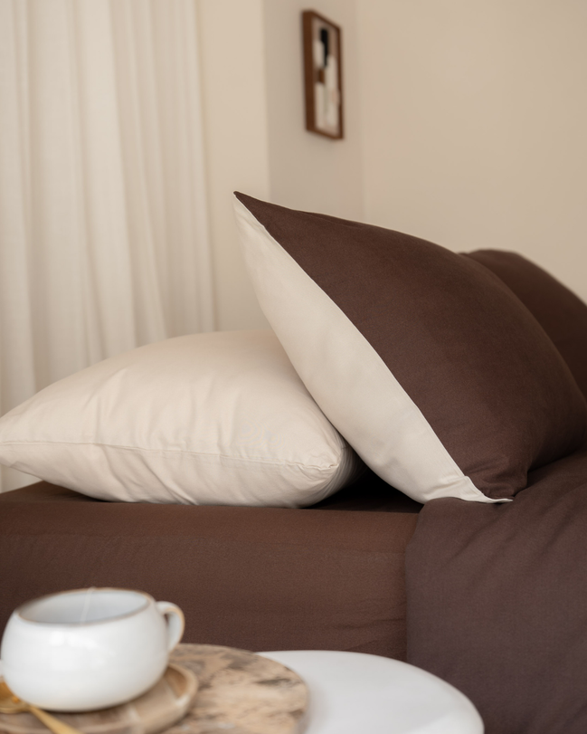 100% Egyptian Cotton 400TC Brown Fitted Sheet