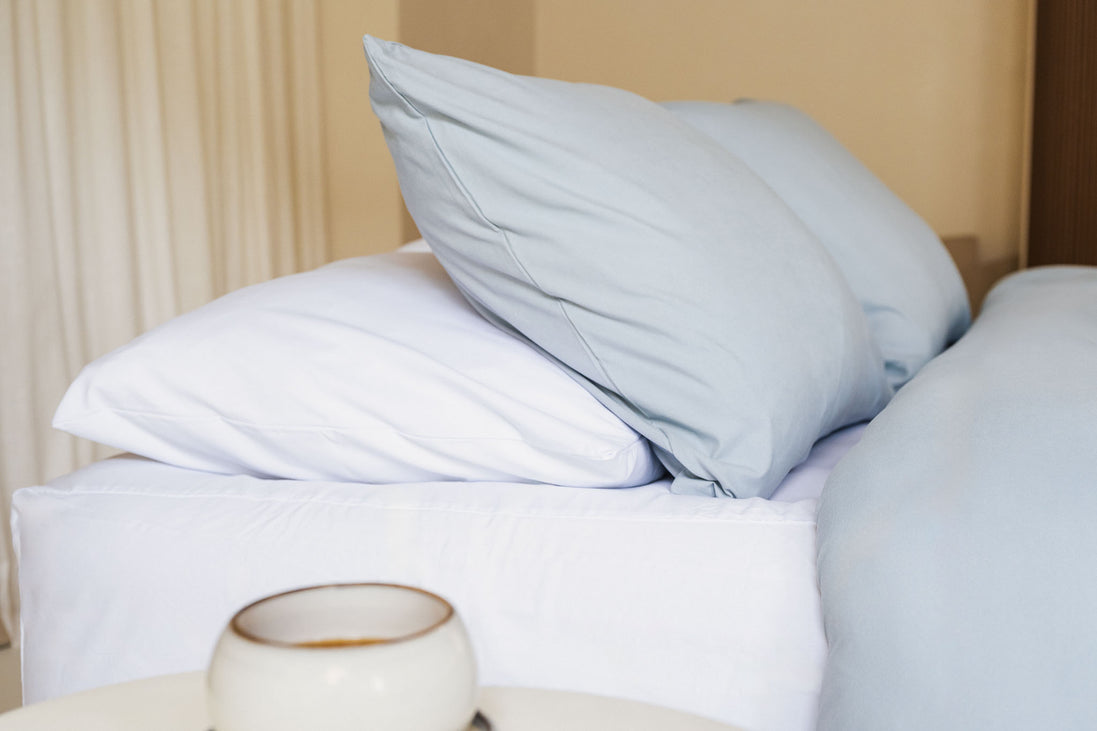 Baby blauw beddengoed egyptisch katoen