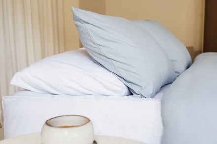 Baby blauw beddengoed egyptisch katoen