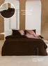 dekbedovertrek bruin, chocolate brown egyptisch katoen