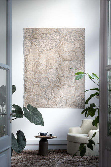 duurzaam interieur, japandi style, organische vormen wandkleed, winkel Joure Friesland