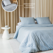 Egyptisch katoen beddengoed baby blauw / siwa blue