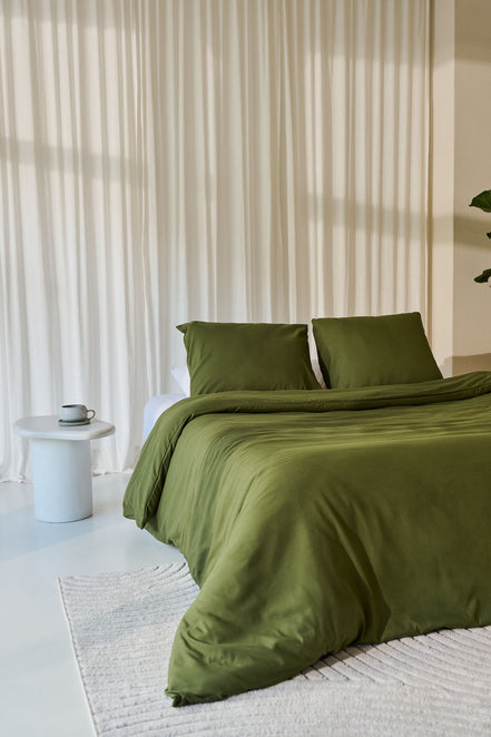 egyptisch katoen beddengoed japandi slaapkamer