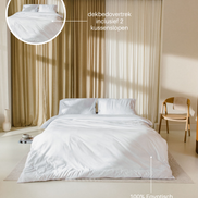 hotelkwaliteit beddengoed, egyptisch katoen in de kleur wit, minimalistisch fris design 